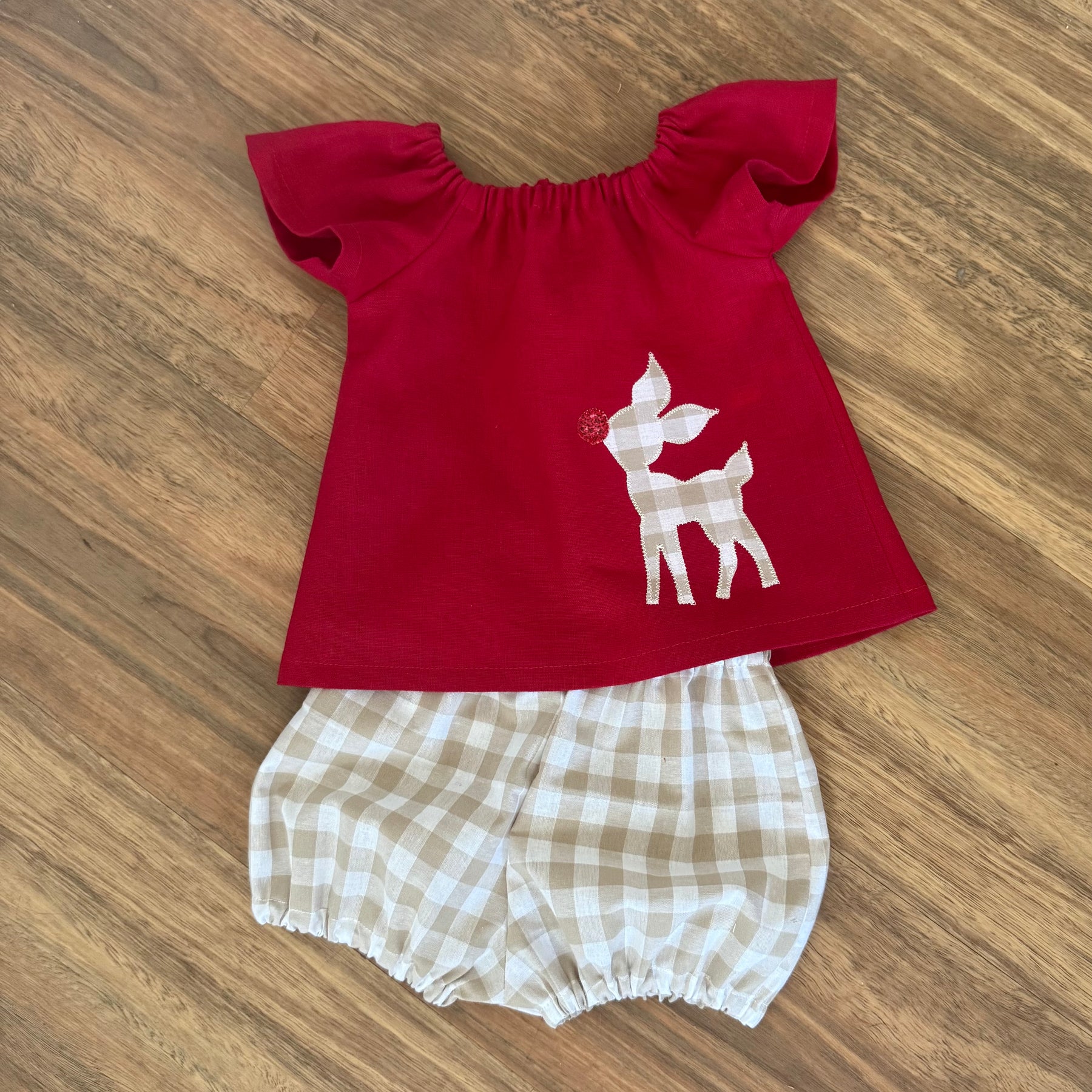 Baby girls Christmas outfit , swing top and bloomers