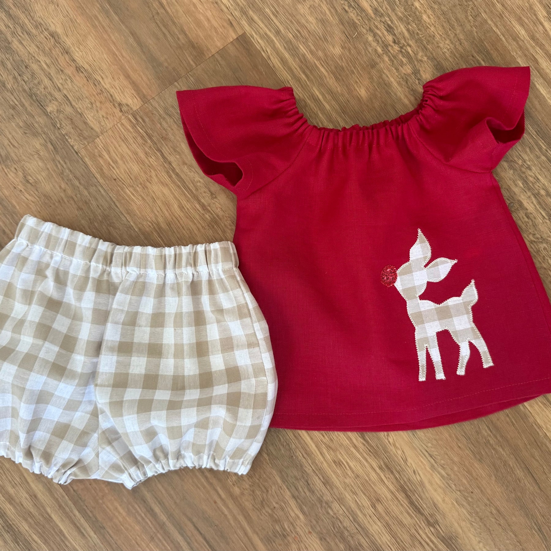 Baby girls Christmas outfit , swing top and bloomers