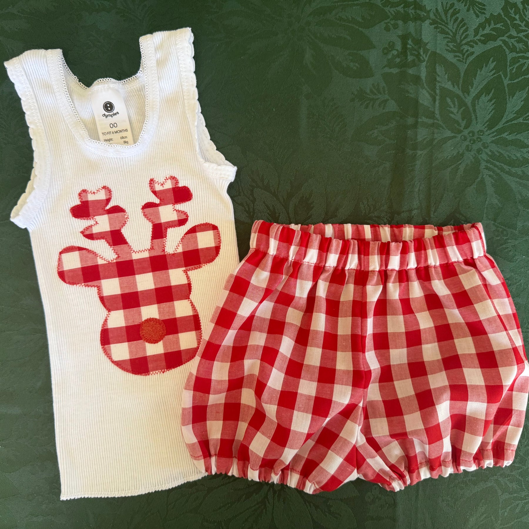 Handmade baby Christmas outfit