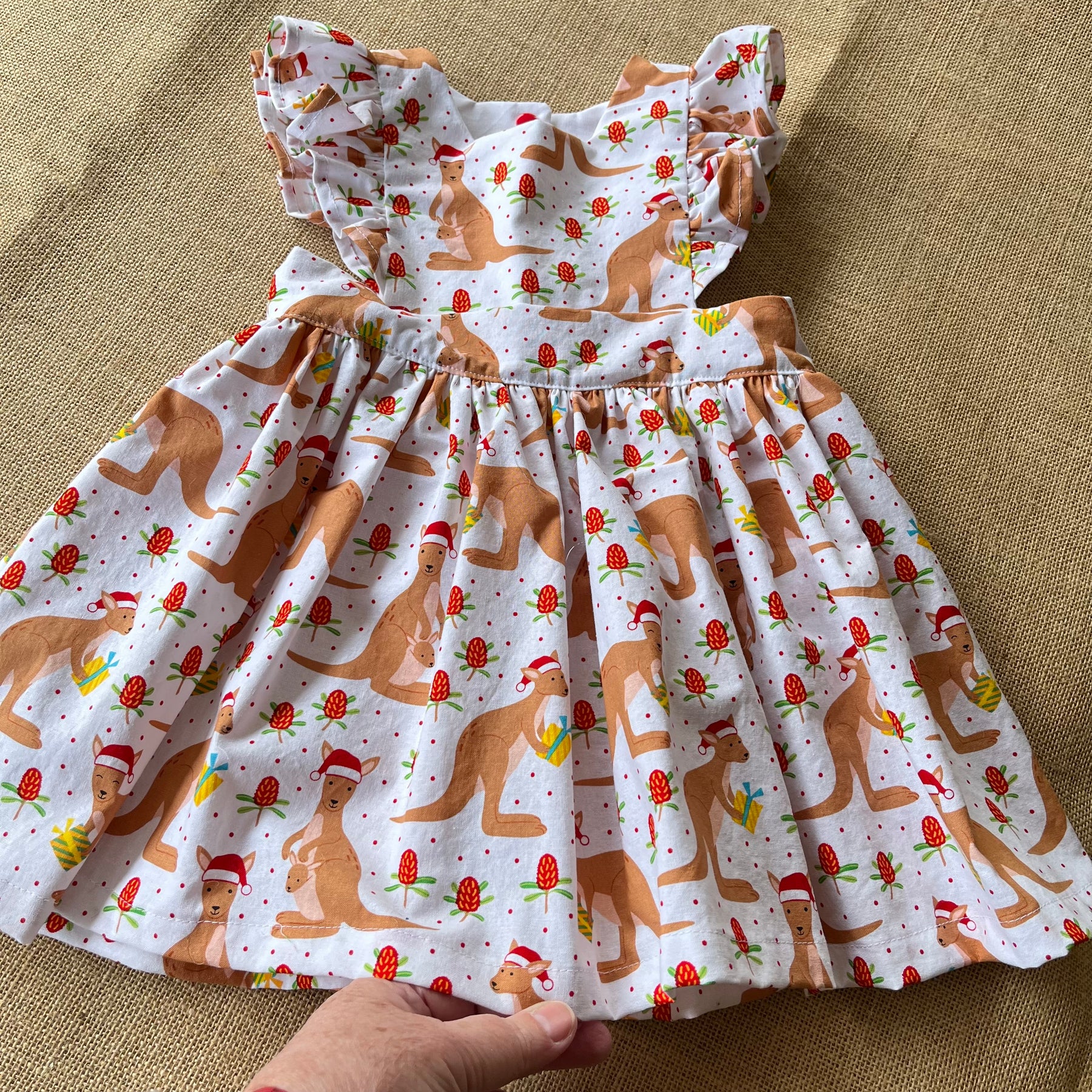 Pinafore Dress | Handmade Toddler Girls Outfit | Australiana pattern