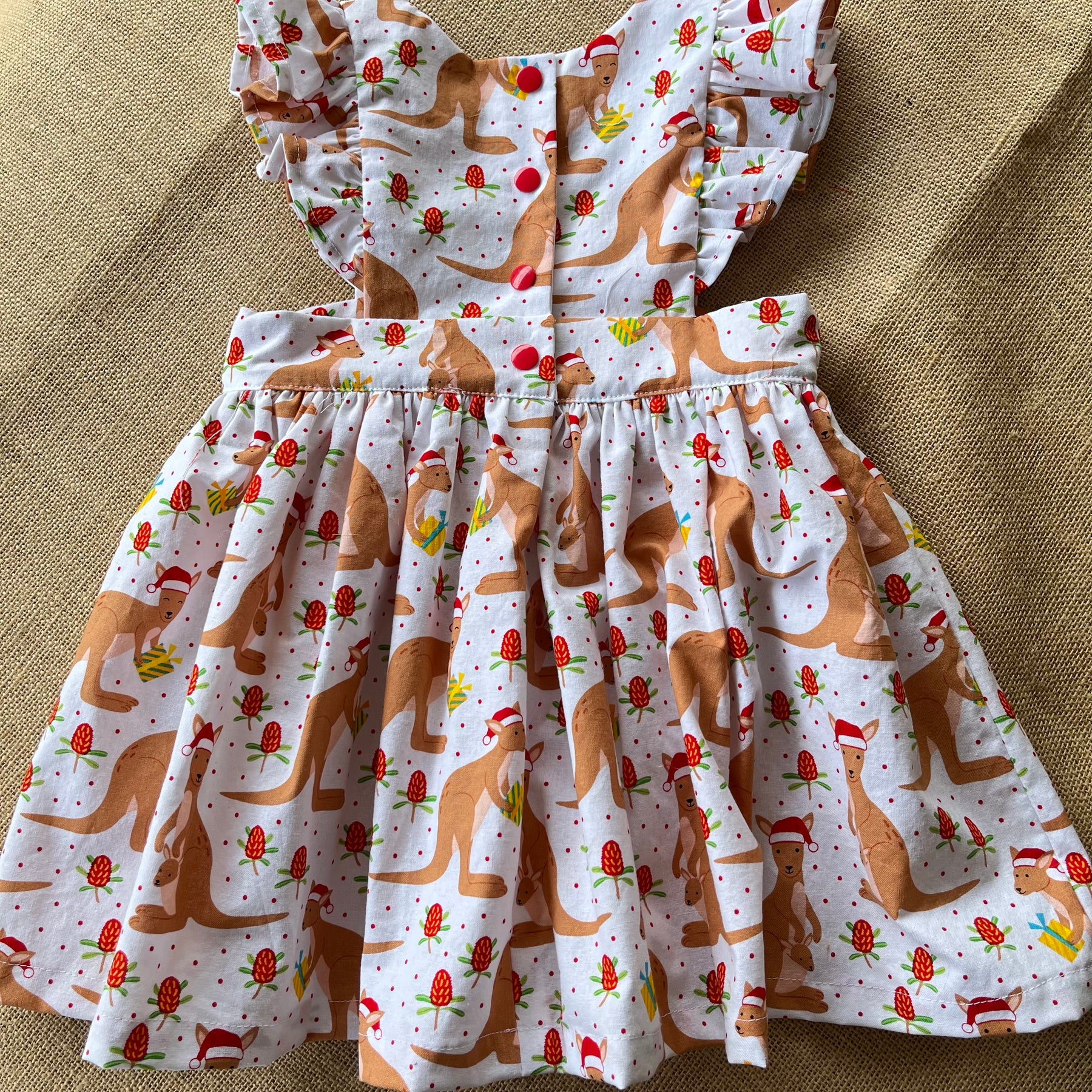 Pinafore Dress | Handmade Toddler Girls Outfit | Australiana pattern