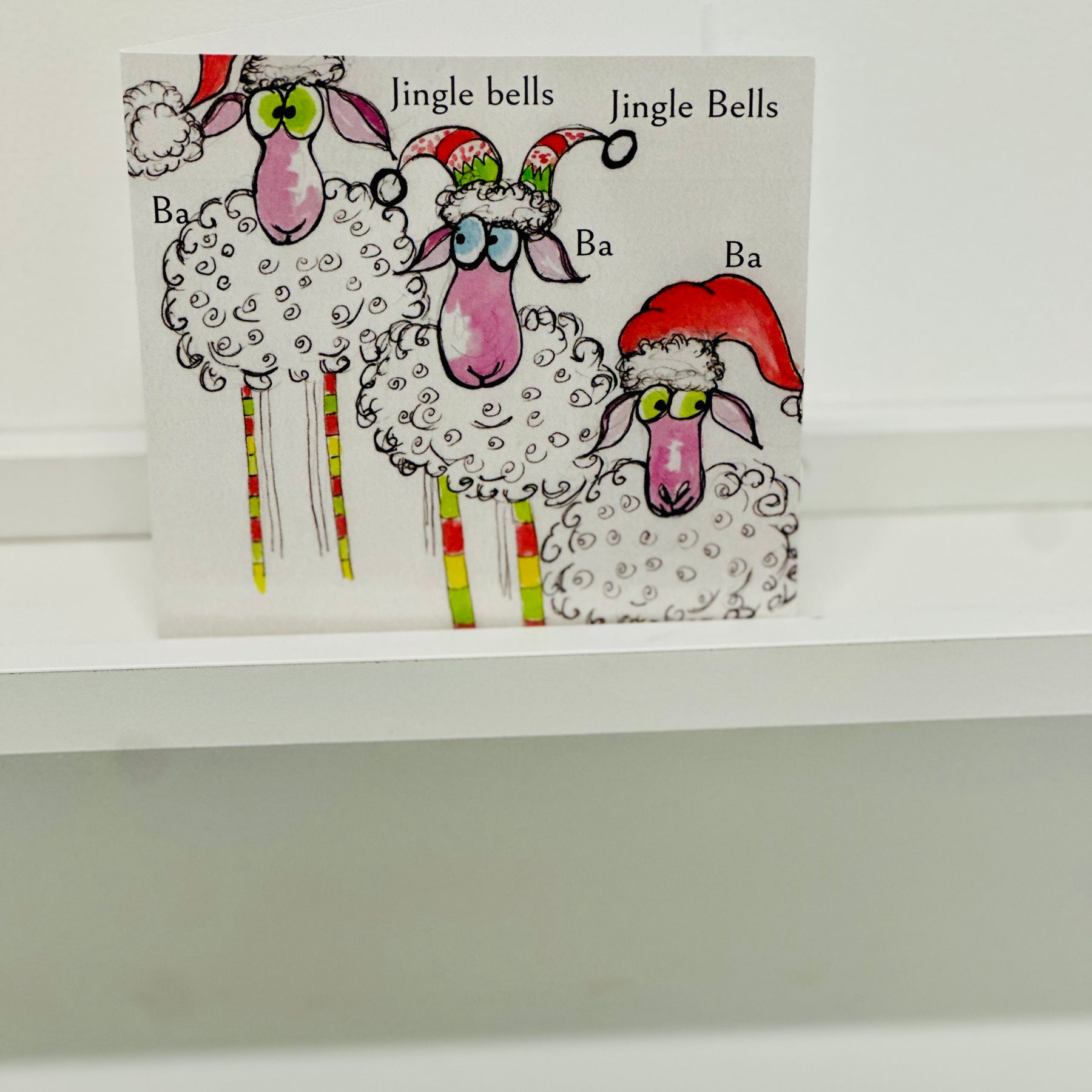 Christmas greeting cards. Hand drawn and painted in ink wash.