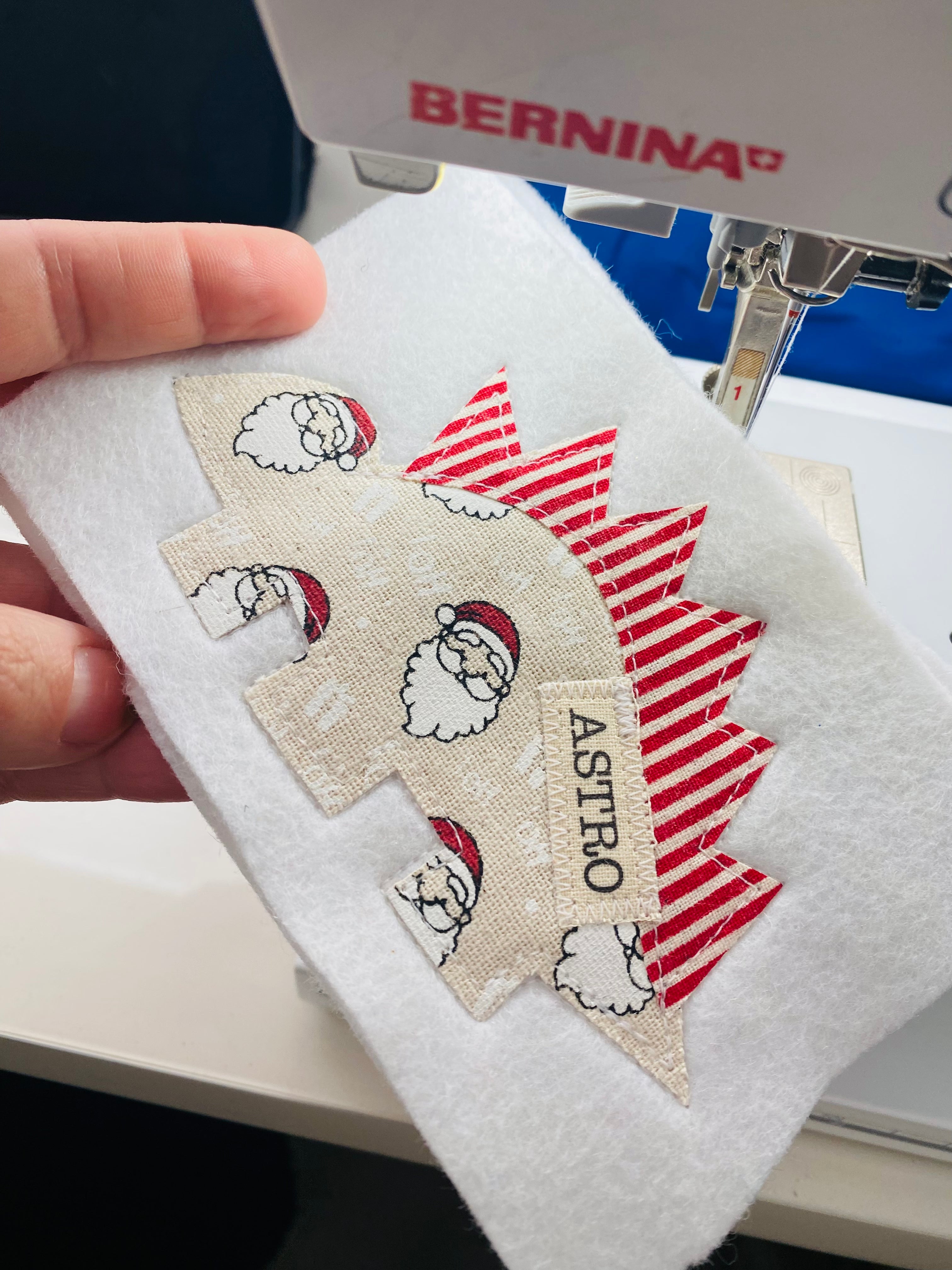 Set of 4 Appliqued Christmas Decorations - Personalised - Various Designs