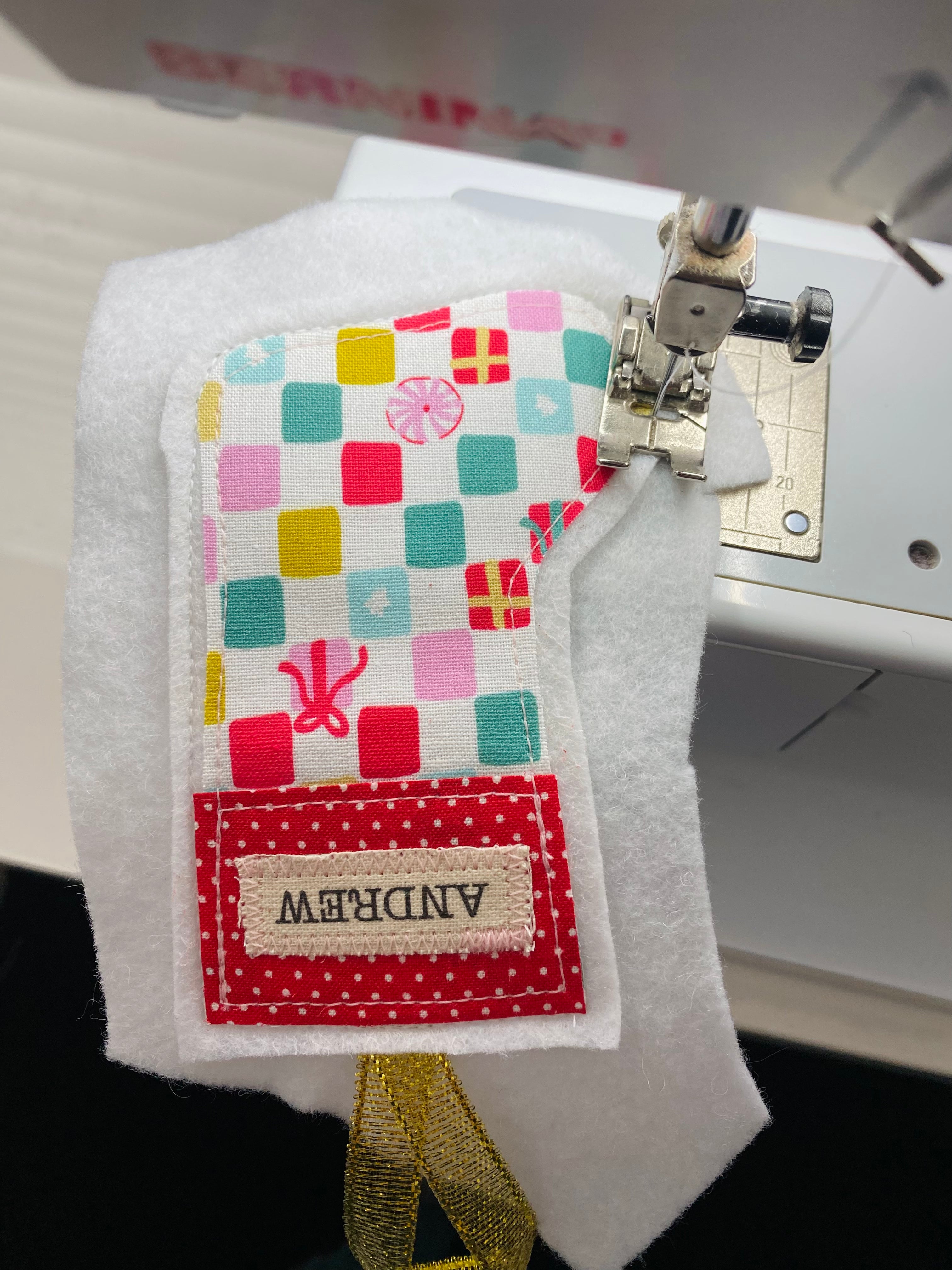 Set of 4 Appliqued Christmas decorations - Various designs - Personalised