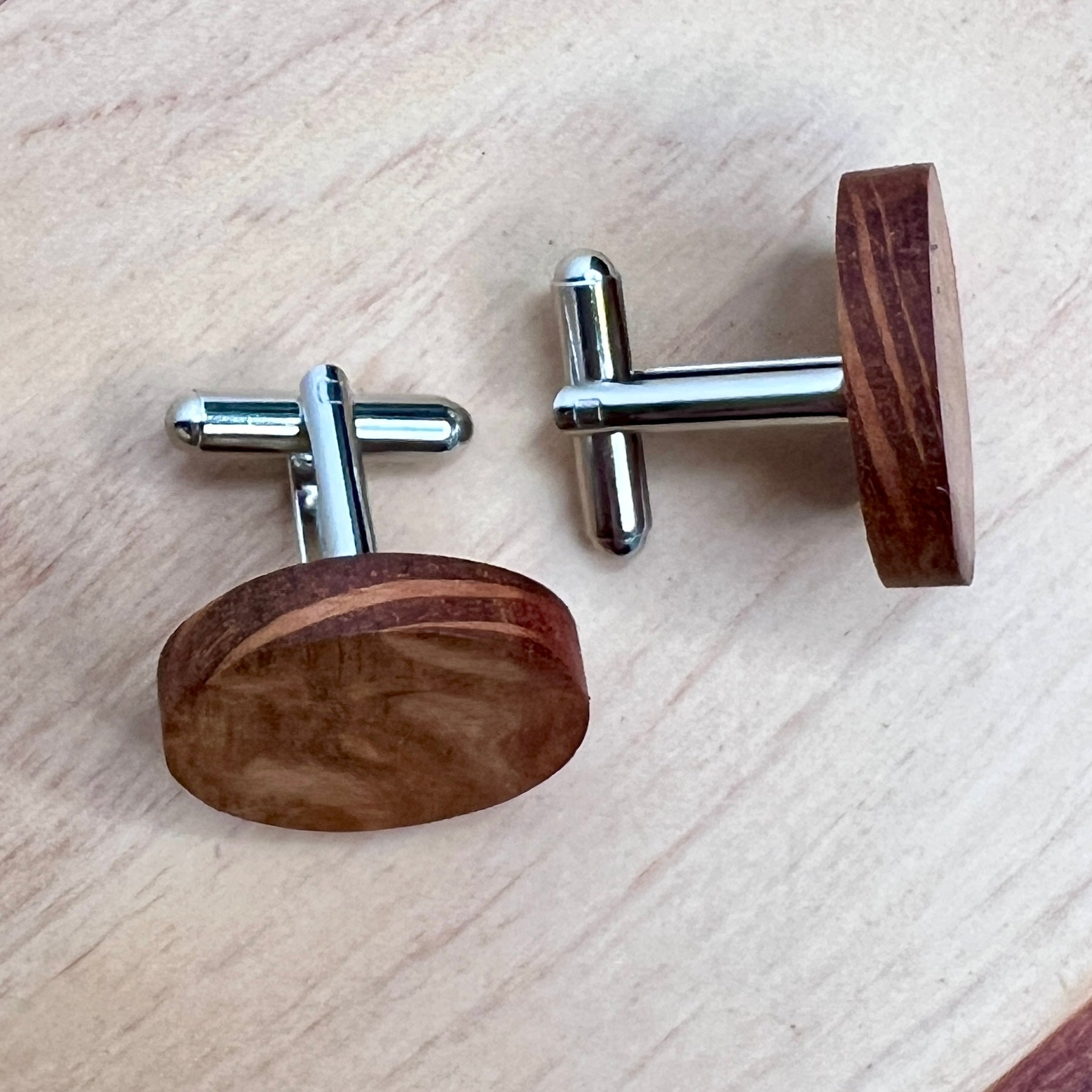 Unique Wooden Cufflinks - Handcrafted from Recycled Timber | Wedding Cufflinks