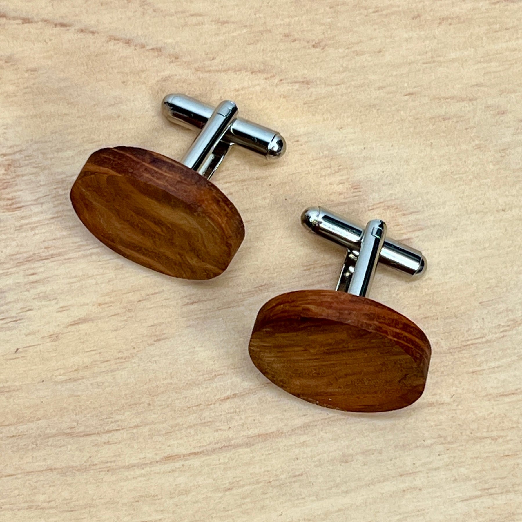 Unique Wooden Cufflinks - Handcrafted from Recycled Timber | Wedding Cufflinks