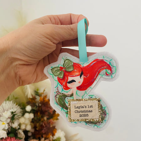 Mermaid Christmas Decoration - personalised
