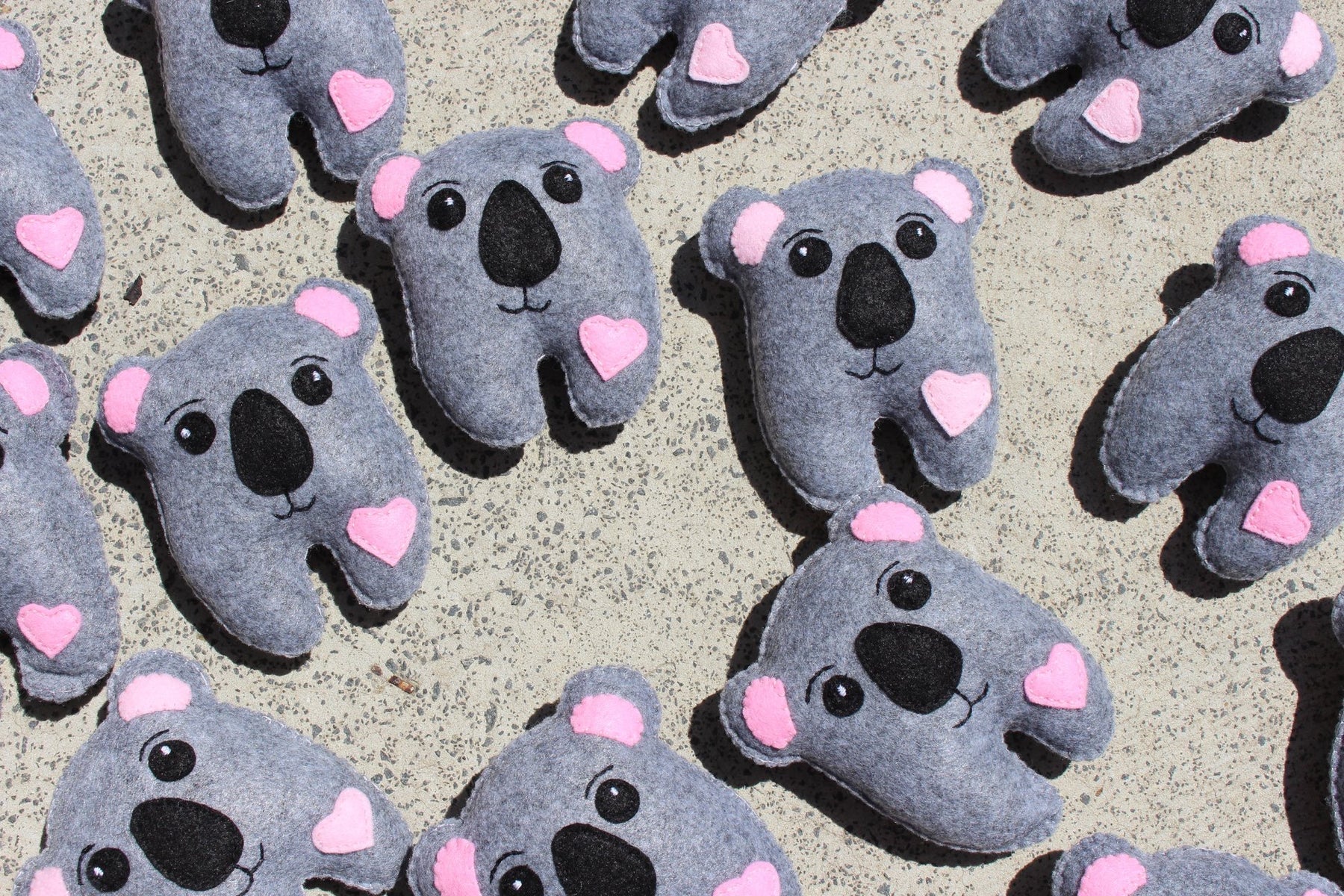 Cutie Koala soft toy , wool felt