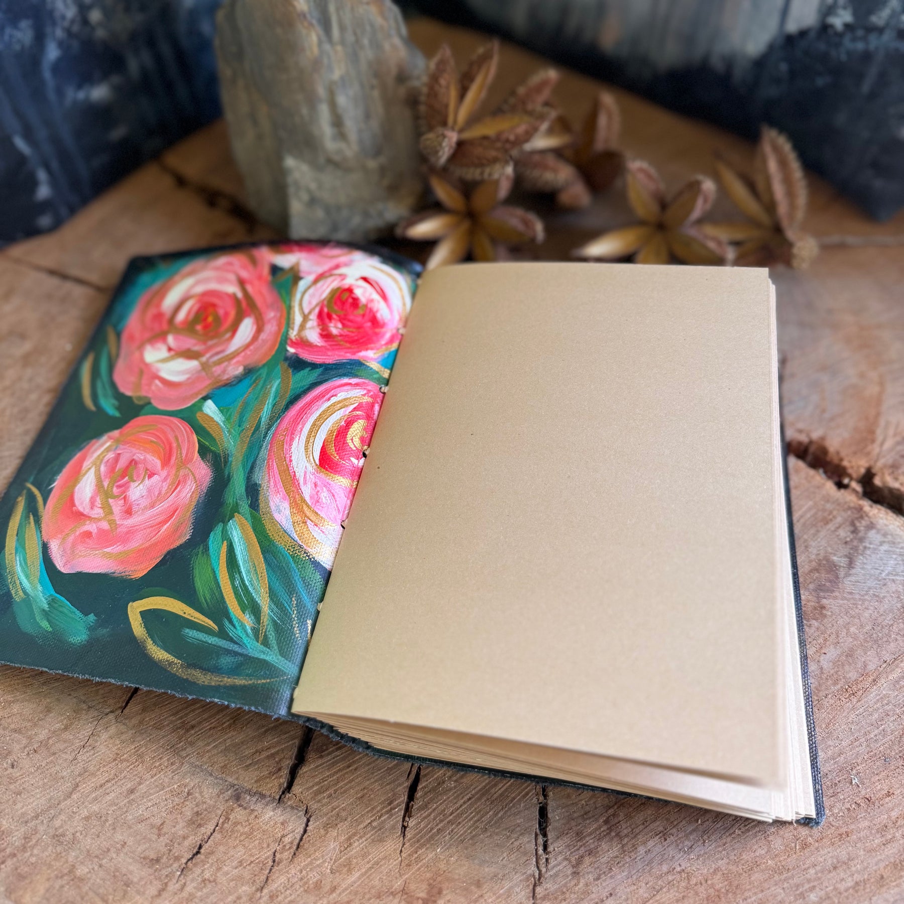 Weaver's Knot Black Designer Leather Journal