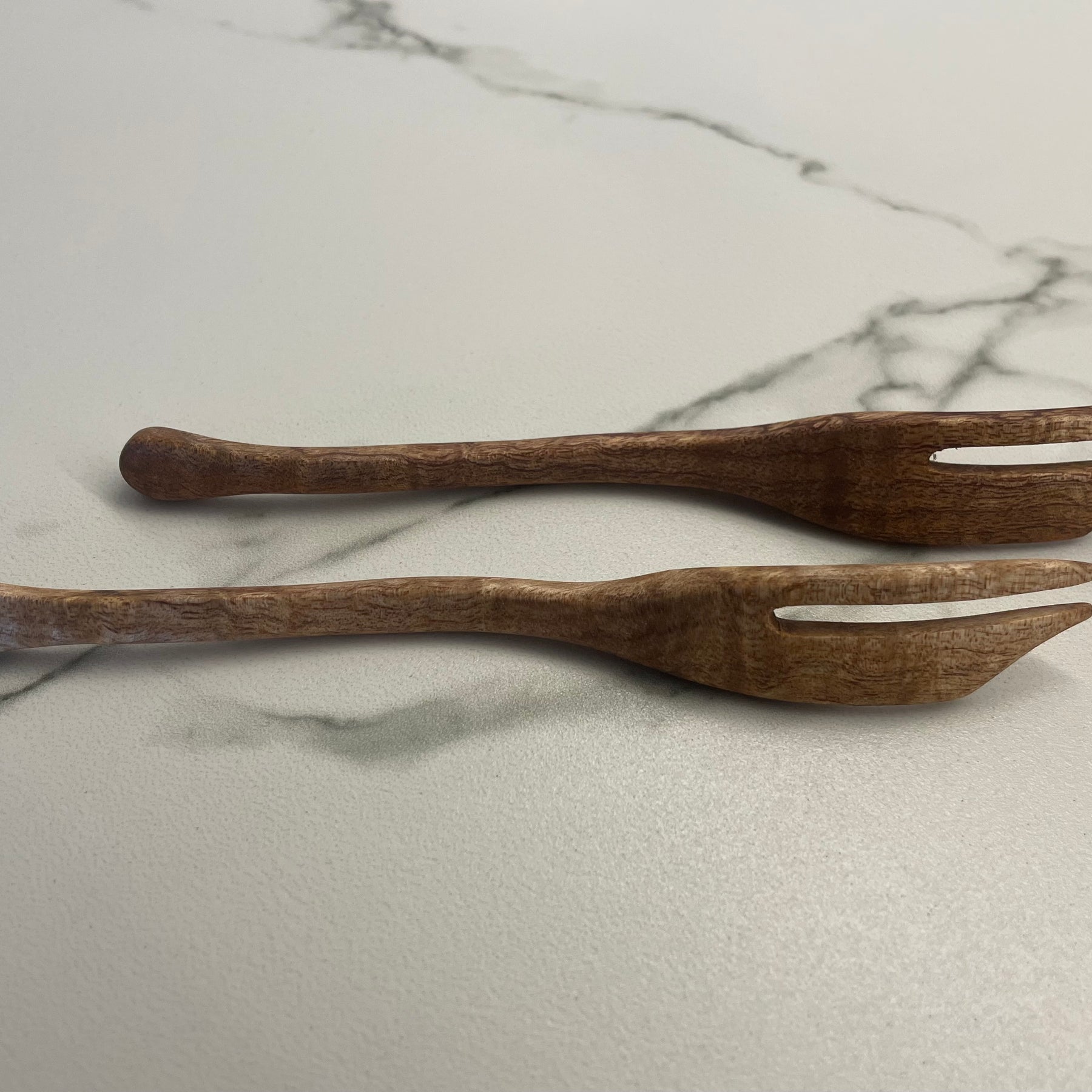 Handmade Wood Cake knife and 2 matching cake forks | Blackwood Cake Set