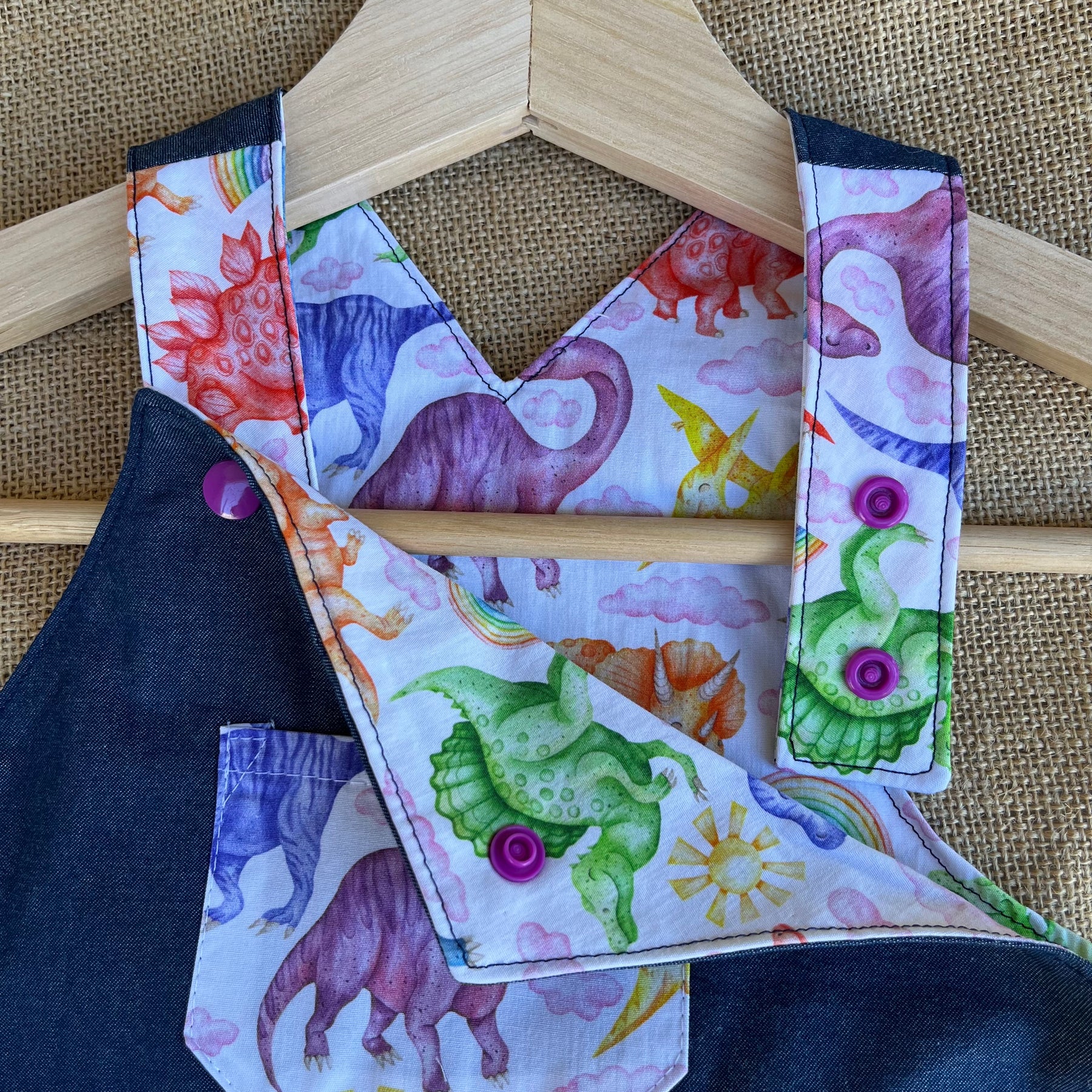 Fluro Dinosours |unisex toddler overalls | dungarees