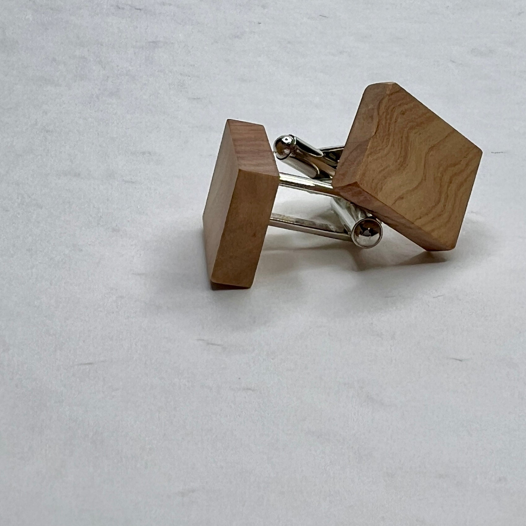 Unique Wooden Cufflinks - Handcrafted from Recycled Timber - Rectangle Shape | Wedding Cufflinks