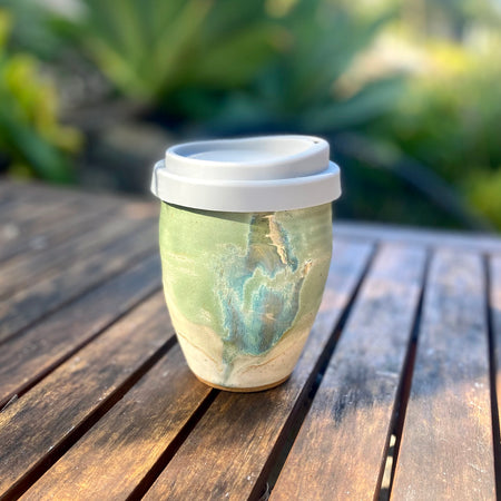 Travel Cup: Sea Salt | Wheel Thrown Ceramic Cup