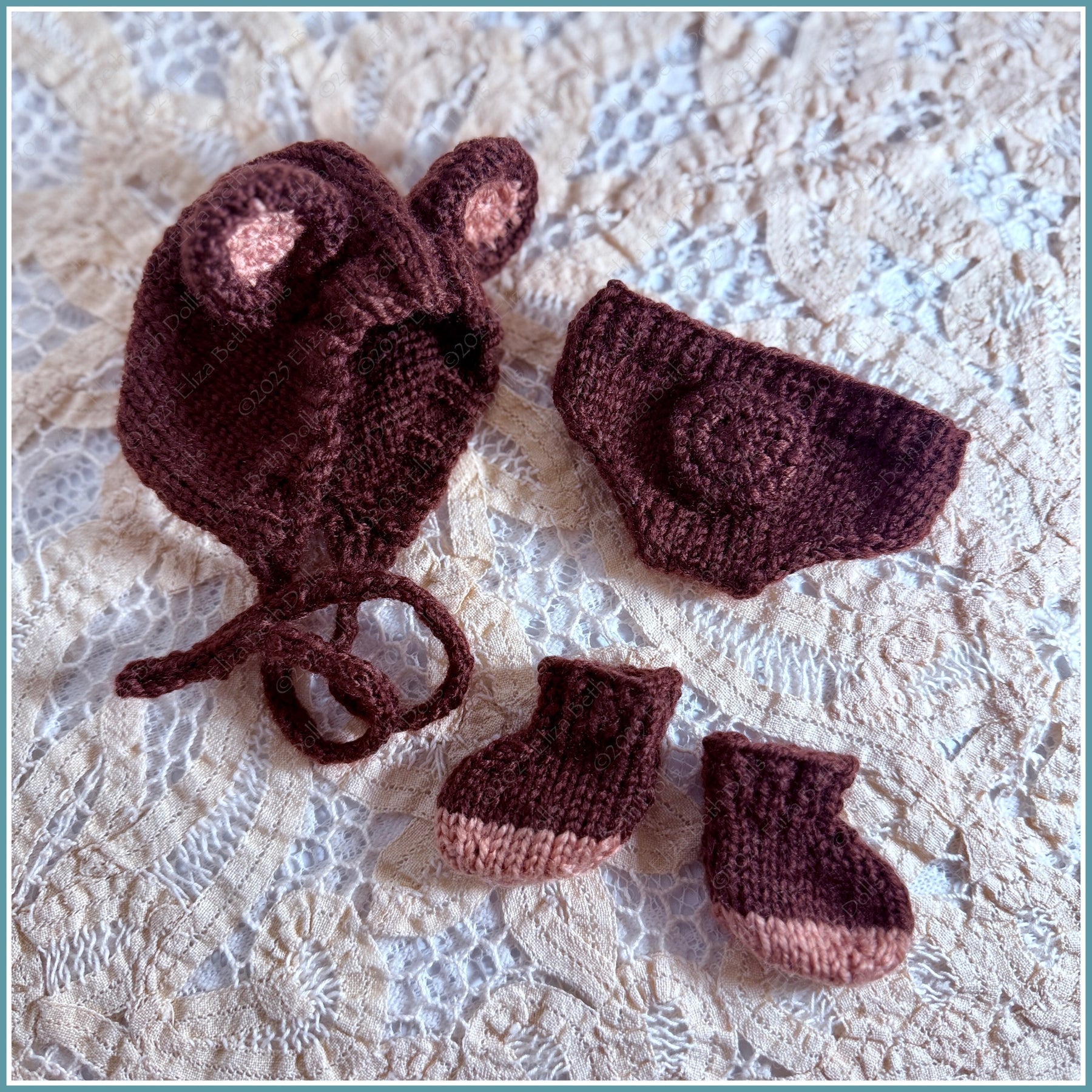 21cm Doll Outfit - Teddy Bear