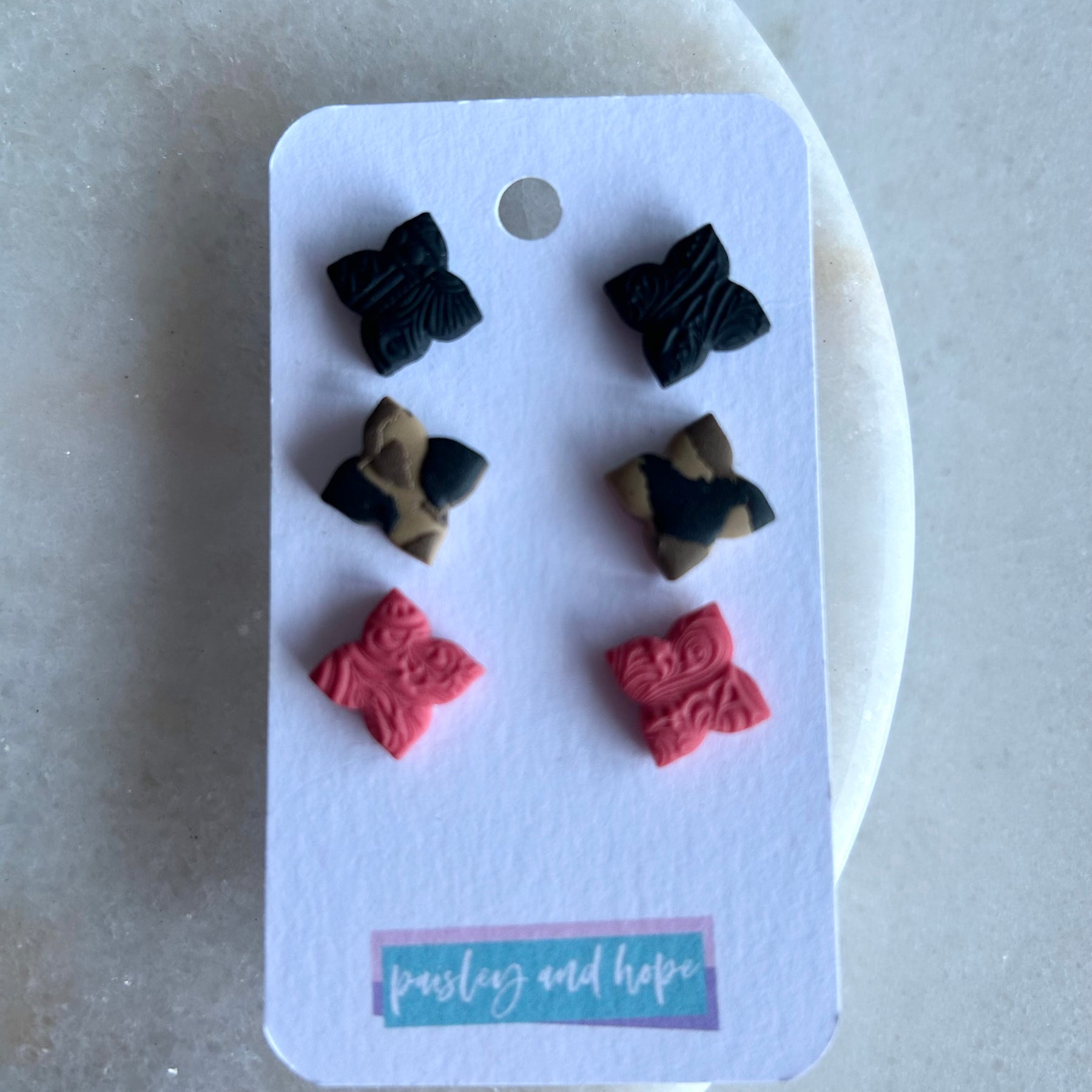 Polymer Clay Clearance Stud Pack - Choose Design