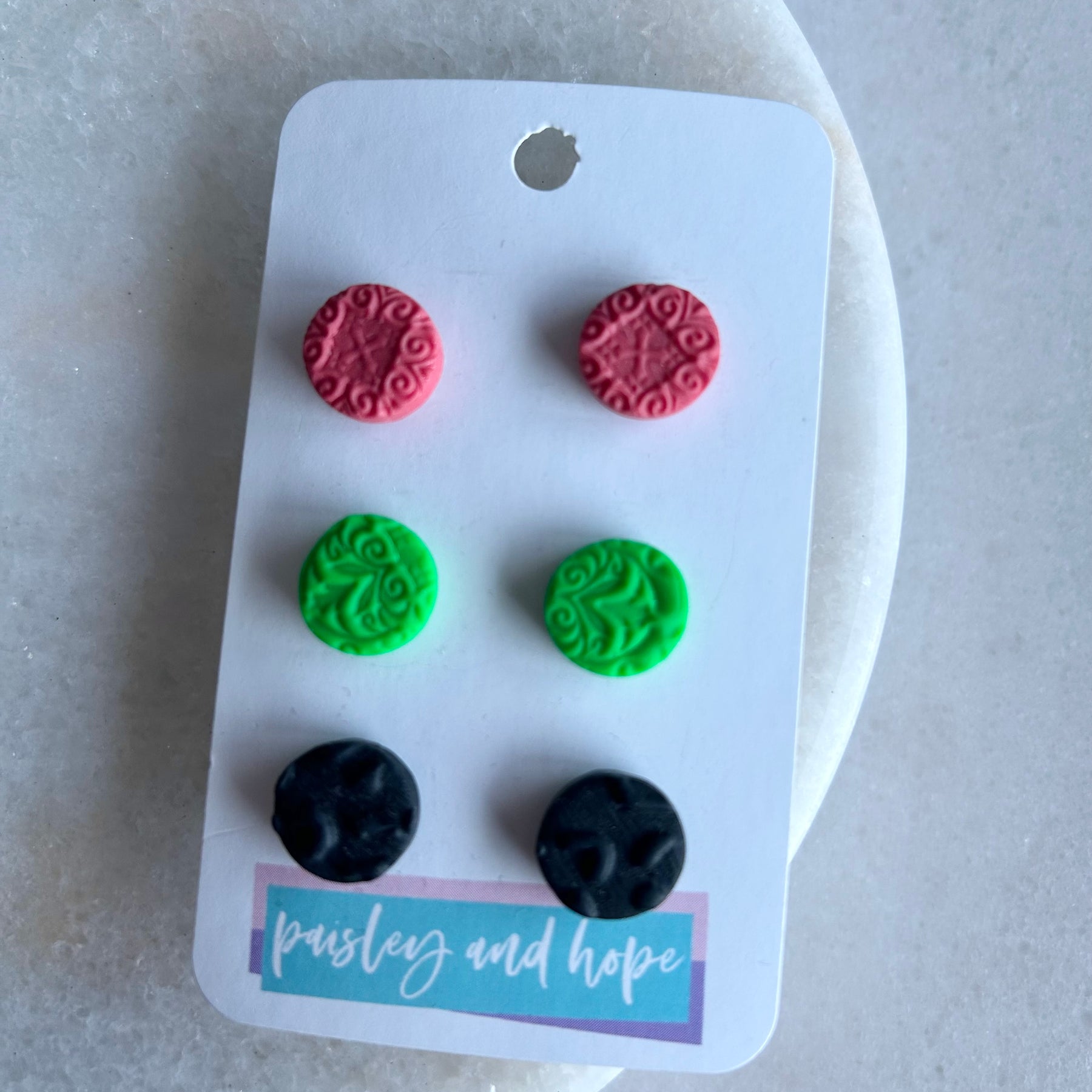 Polymer Clay Clearance Stud Pack - Choose Design