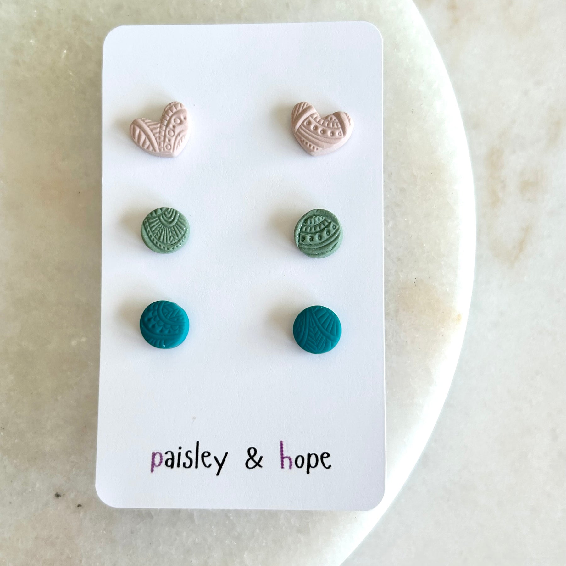 Polymer Clay Mini Stud Pack - Choose Design