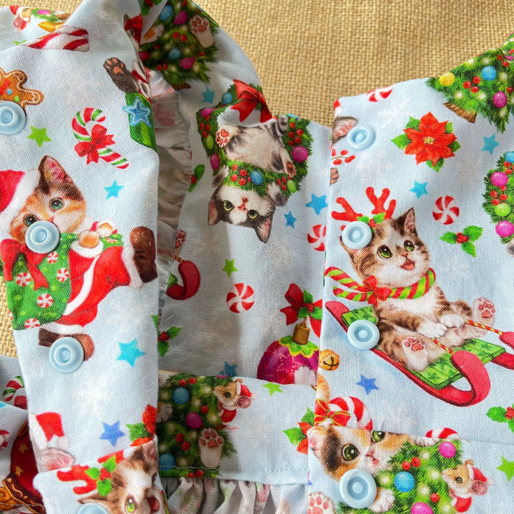 Christmas pinafore / dress | Handmade Toddler Girls outfit | sleigh