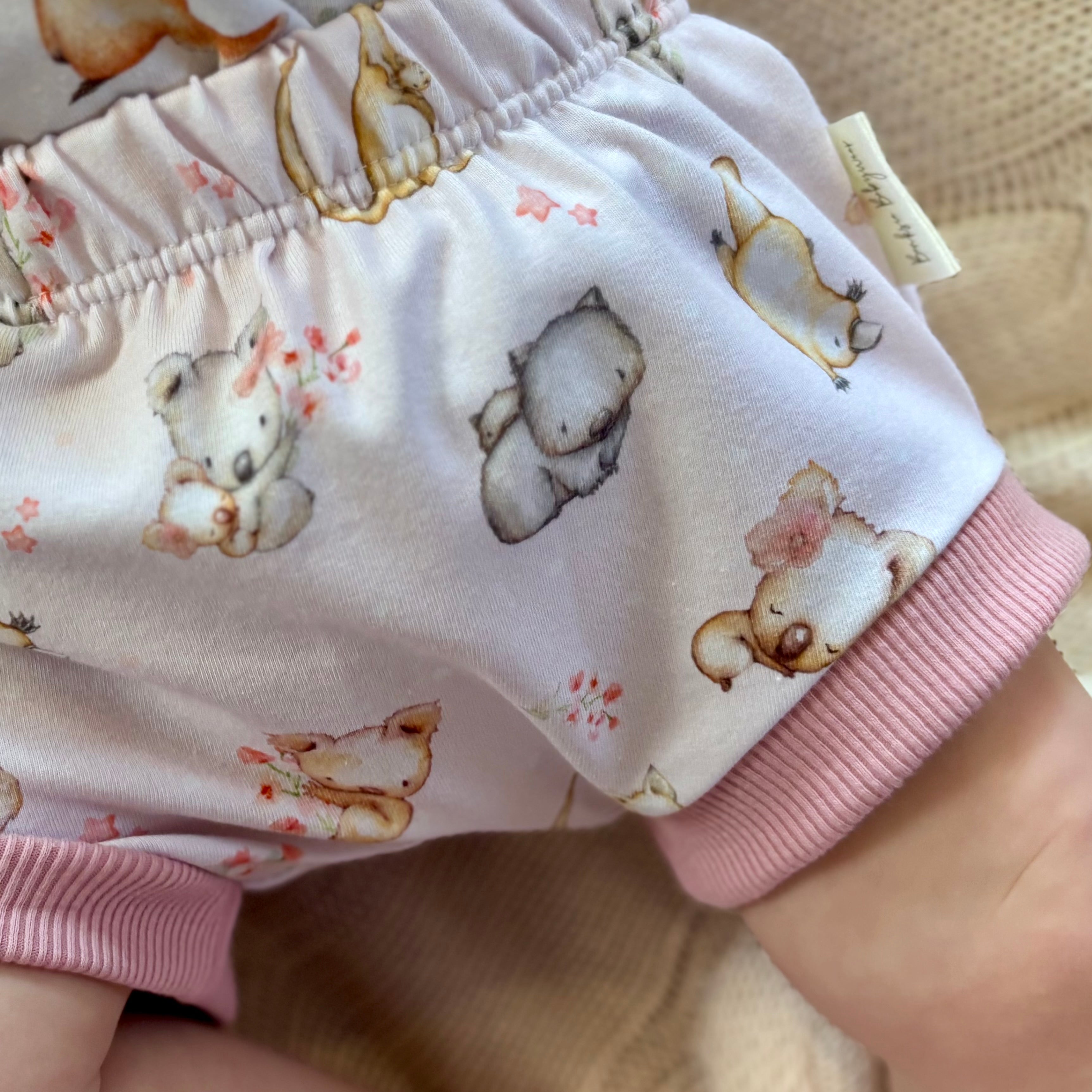 Baby Summer Shorties Set - Pink Platypuses Wombats