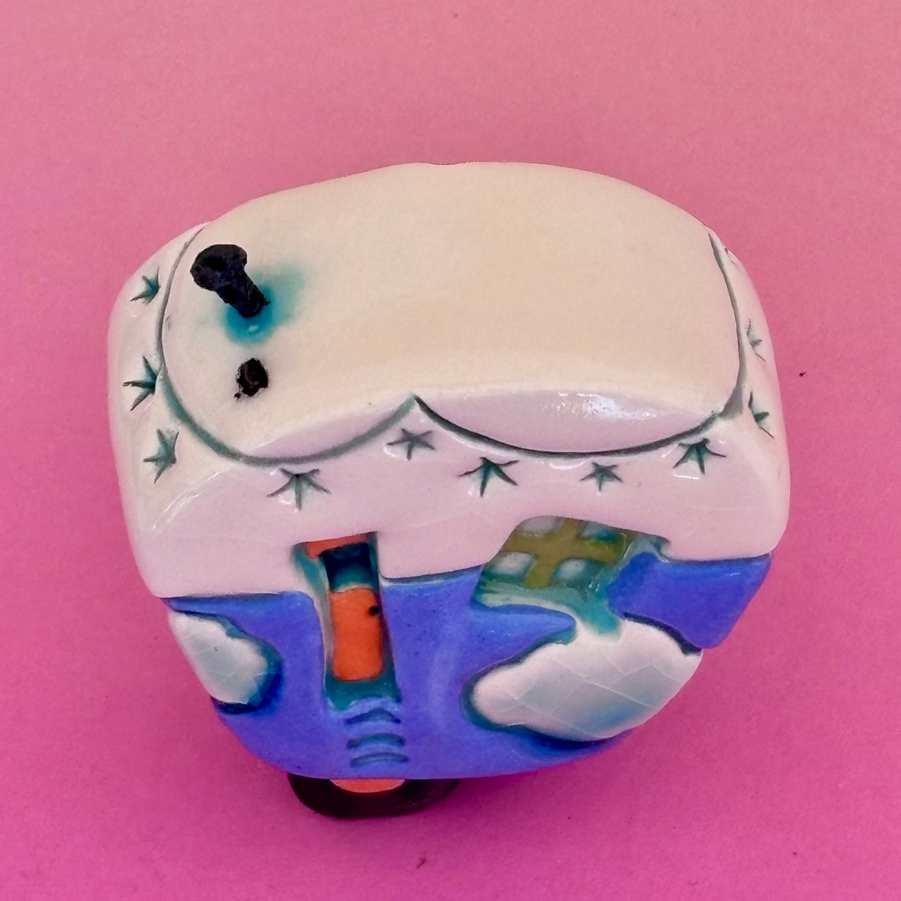 Small Retro Collectable Ceramic Caravan
