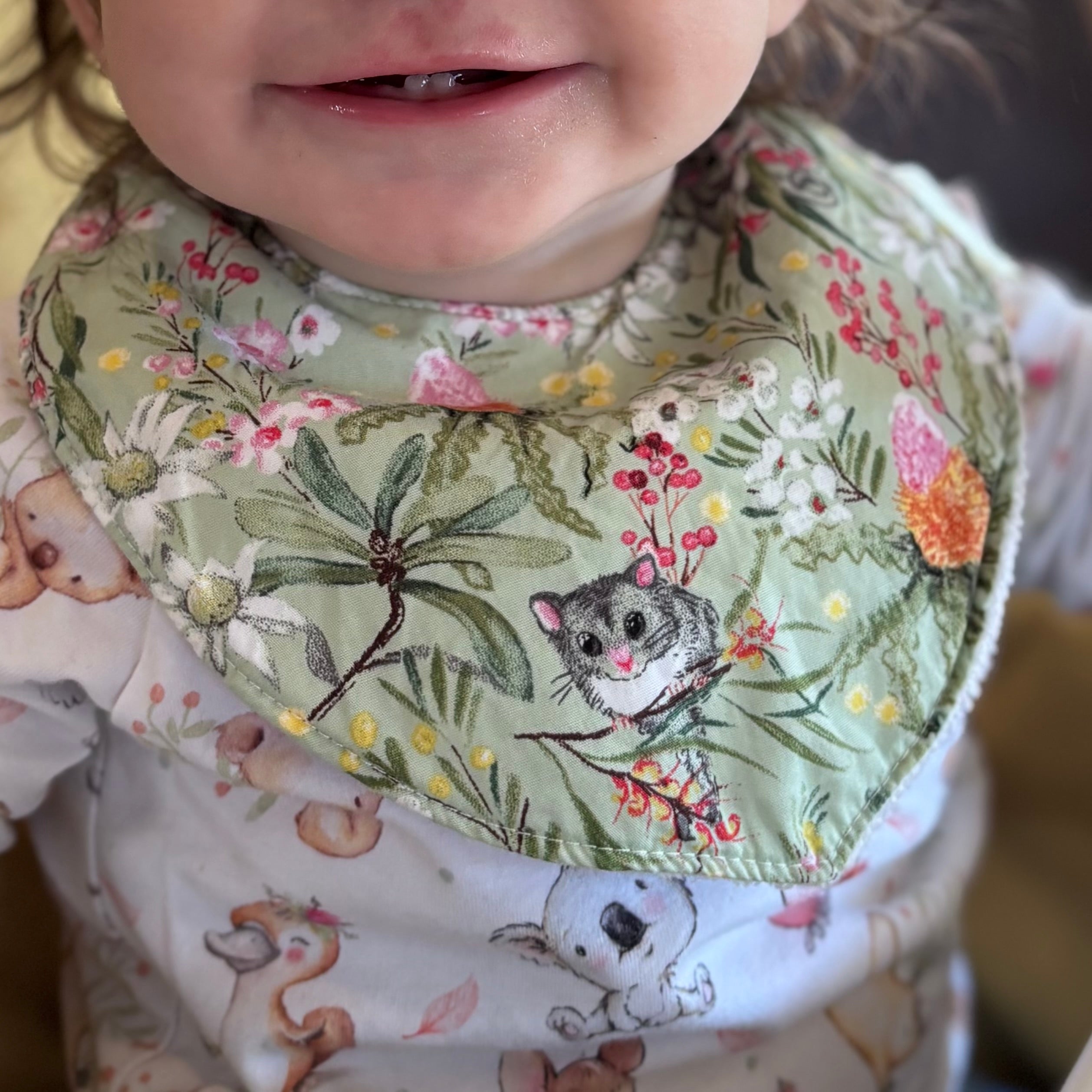 Australiana Baby Bib Set | Possum Buddies | Ready to Ship