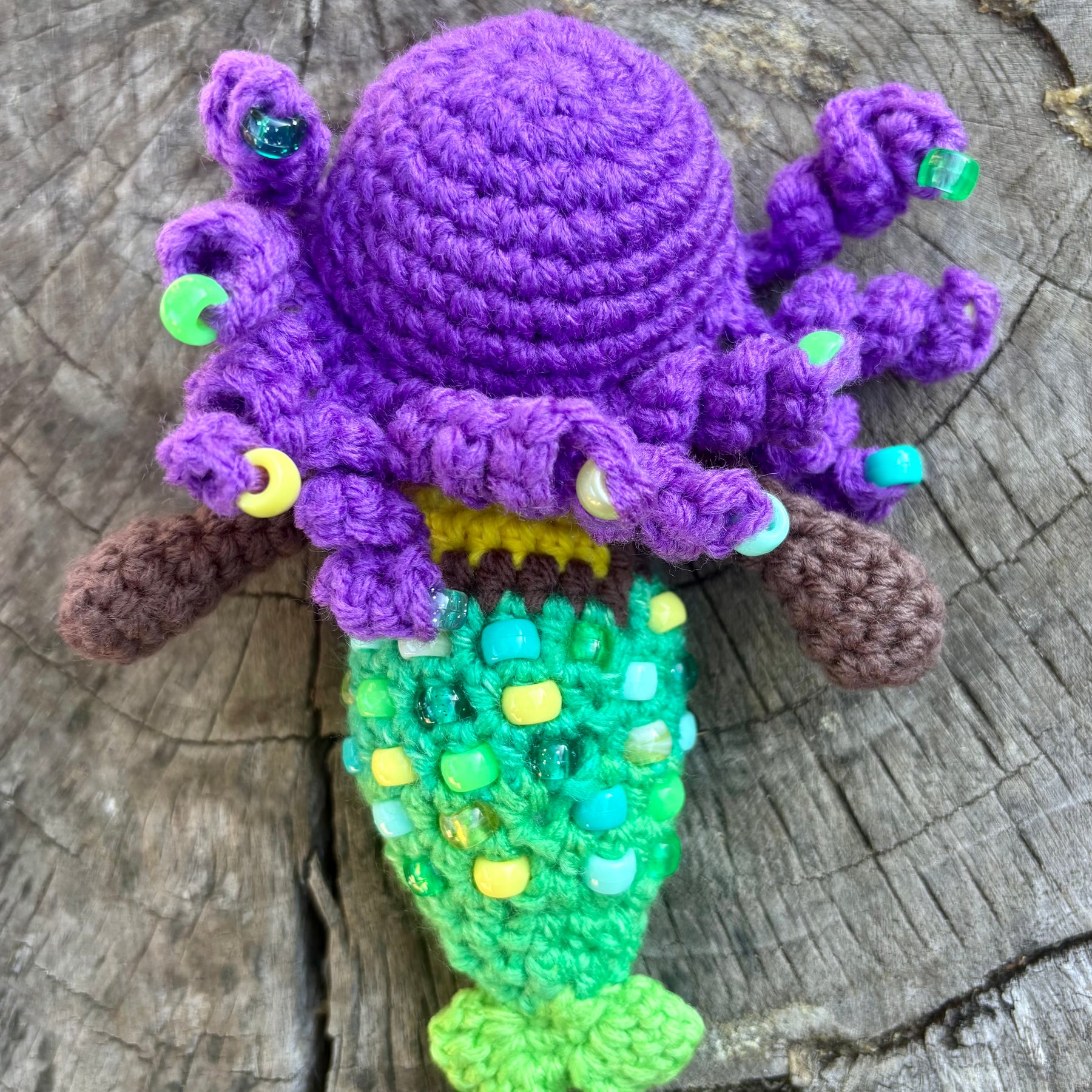 Mermaid Crochet Beaded Toy