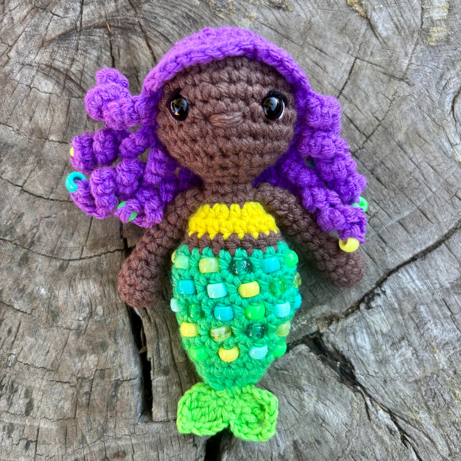 Mermaid Crochet Beaded Toy