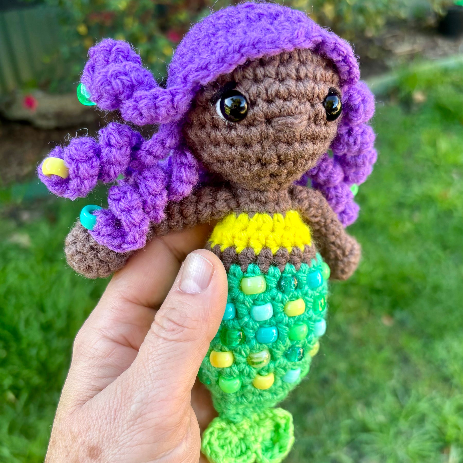 Mermaid Crochet Beaded Toy