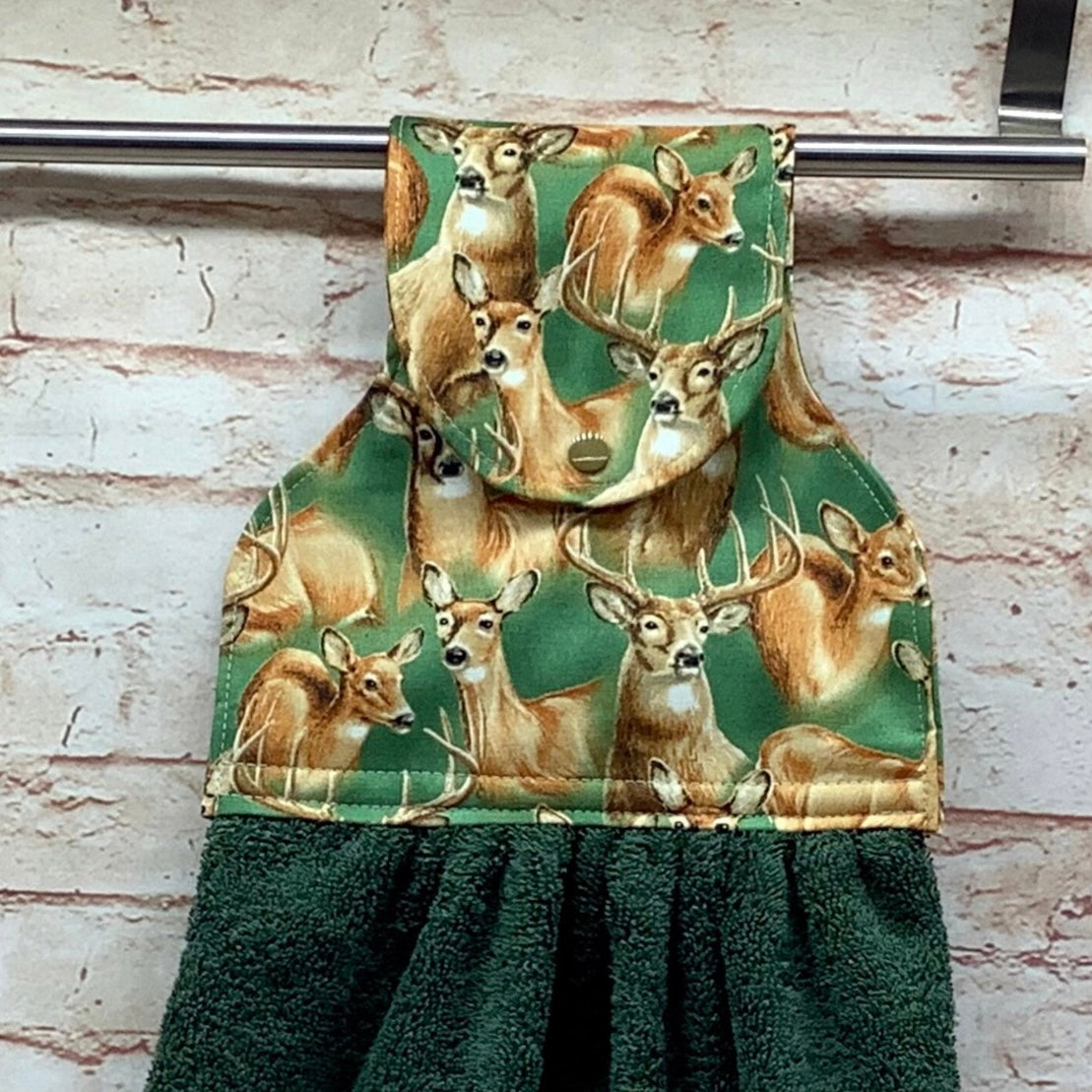 Deers, reindeers hanging hand towel - 3 Designs