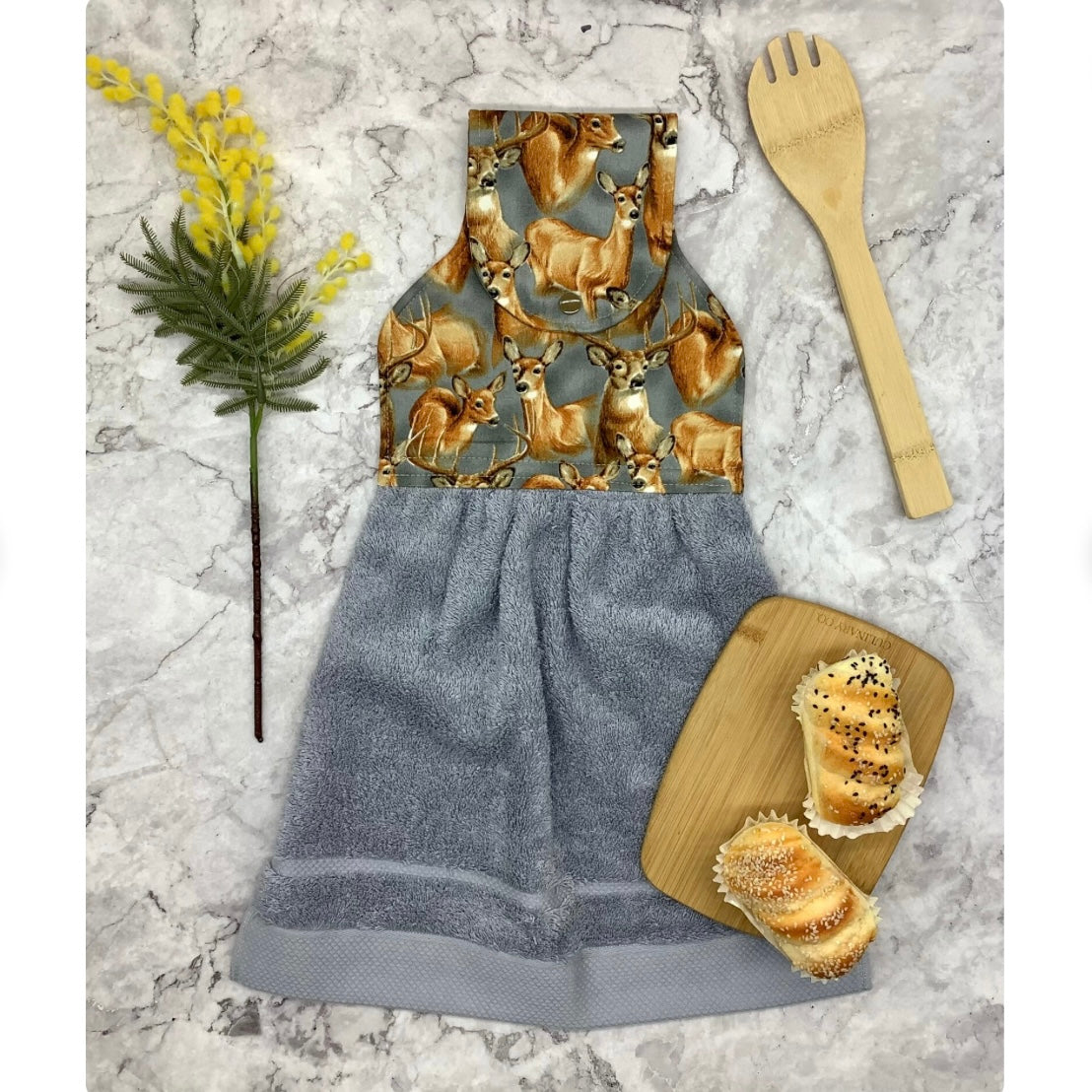 Deers, reindeers hanging hand towel - 3 Designs