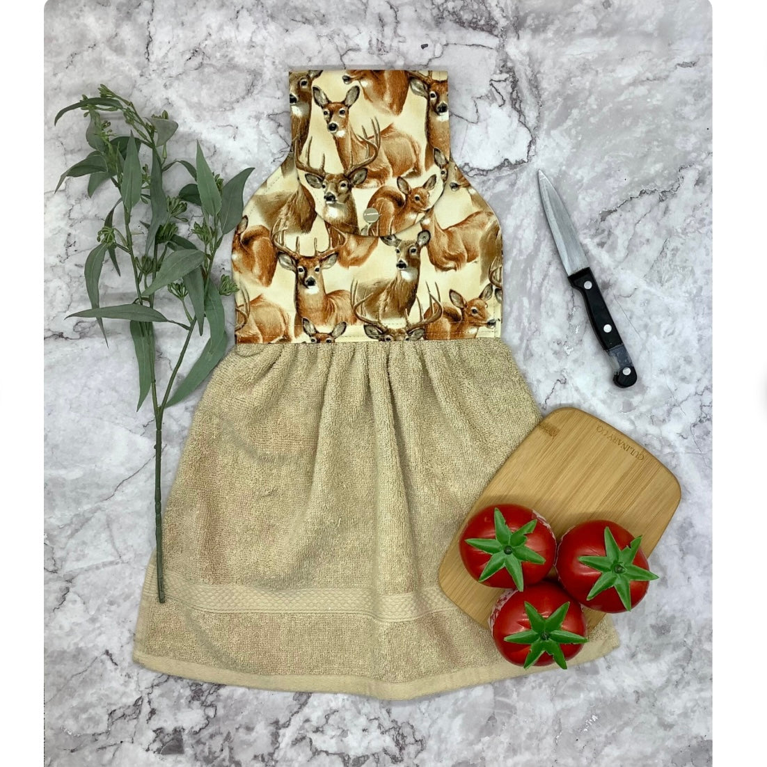 Deers, reindeers hanging hand towel - 3 Designs