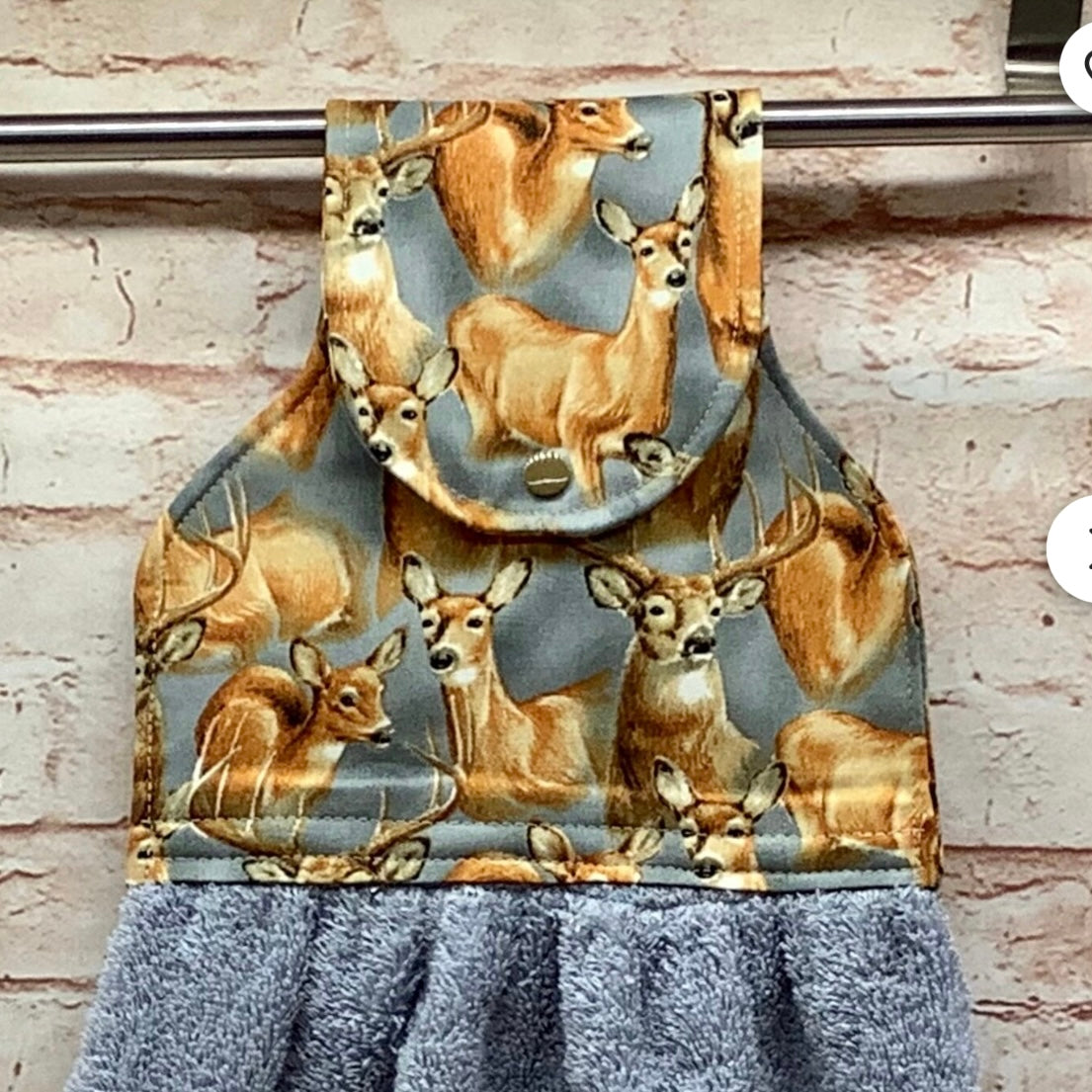 Deers, reindeers hanging hand towel - 3 Designs