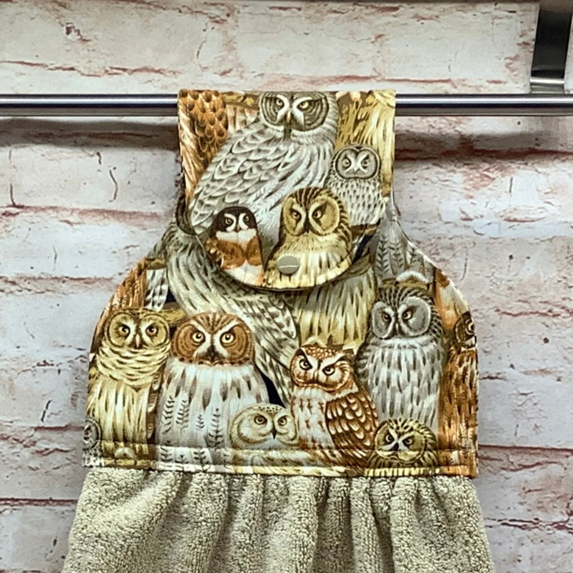 Owls hanging hand towel - 3 Designs