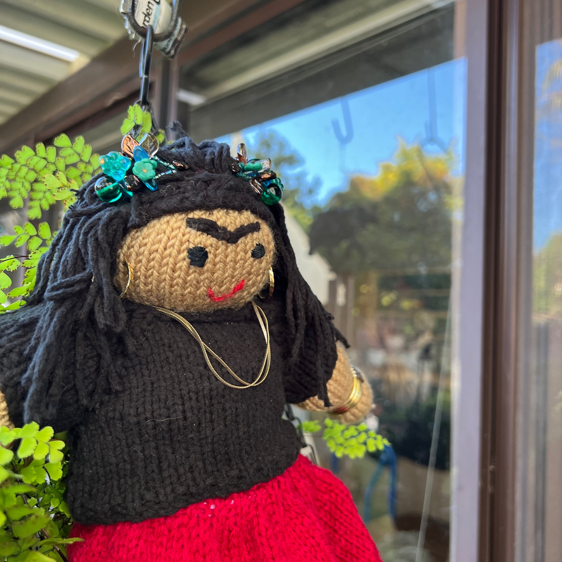 Frida Kahlo Knitted Doll