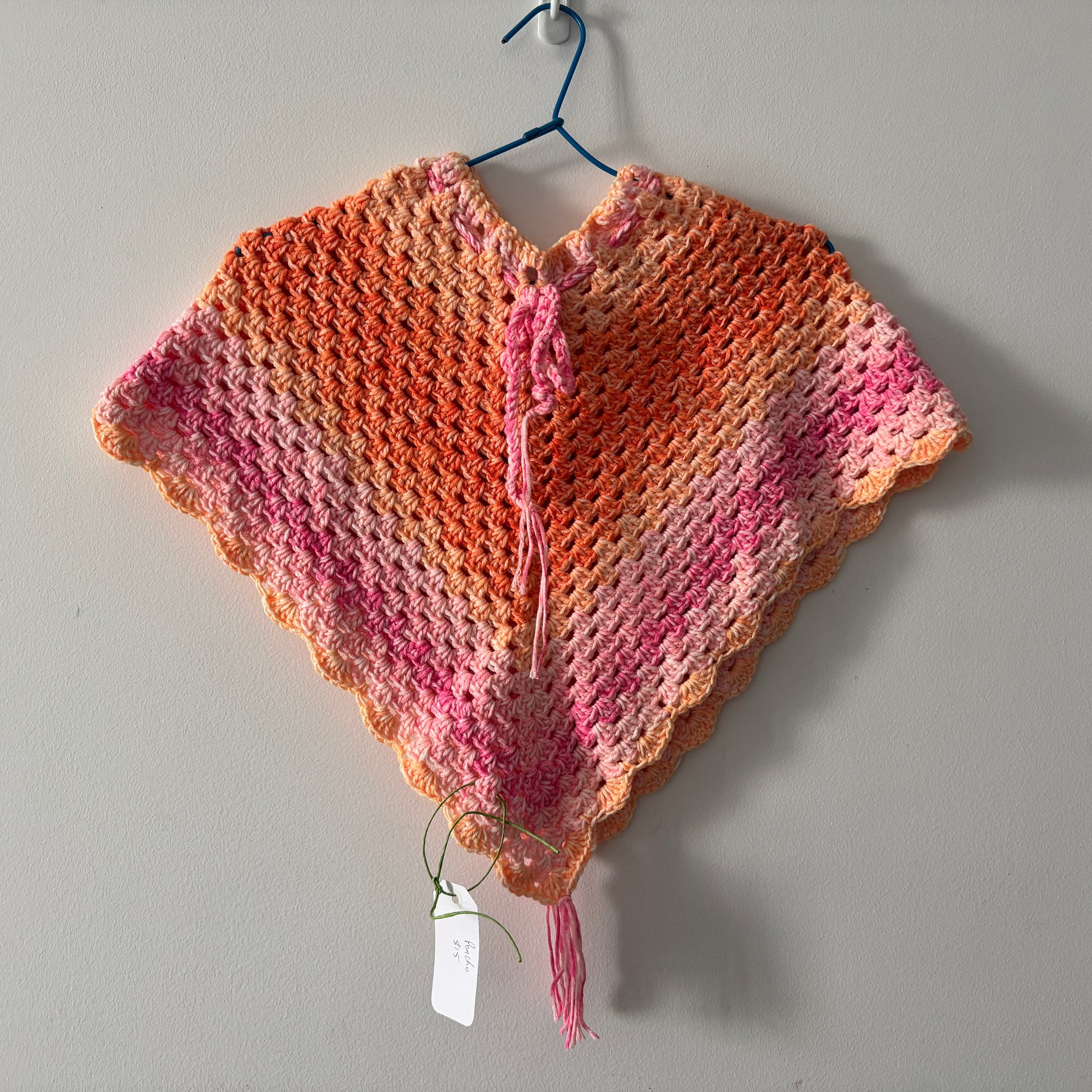 Crochet Childrens Ponchos | Various Varigated Colours & Sizes