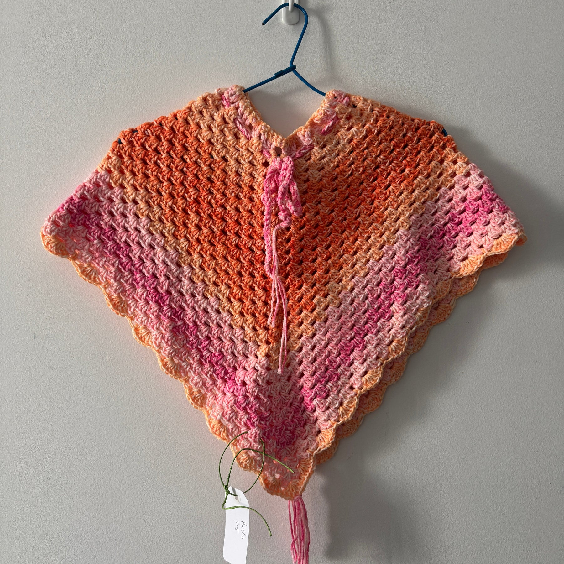 Crochet Childrens Ponchos | Various Varigated Colours & Sizes