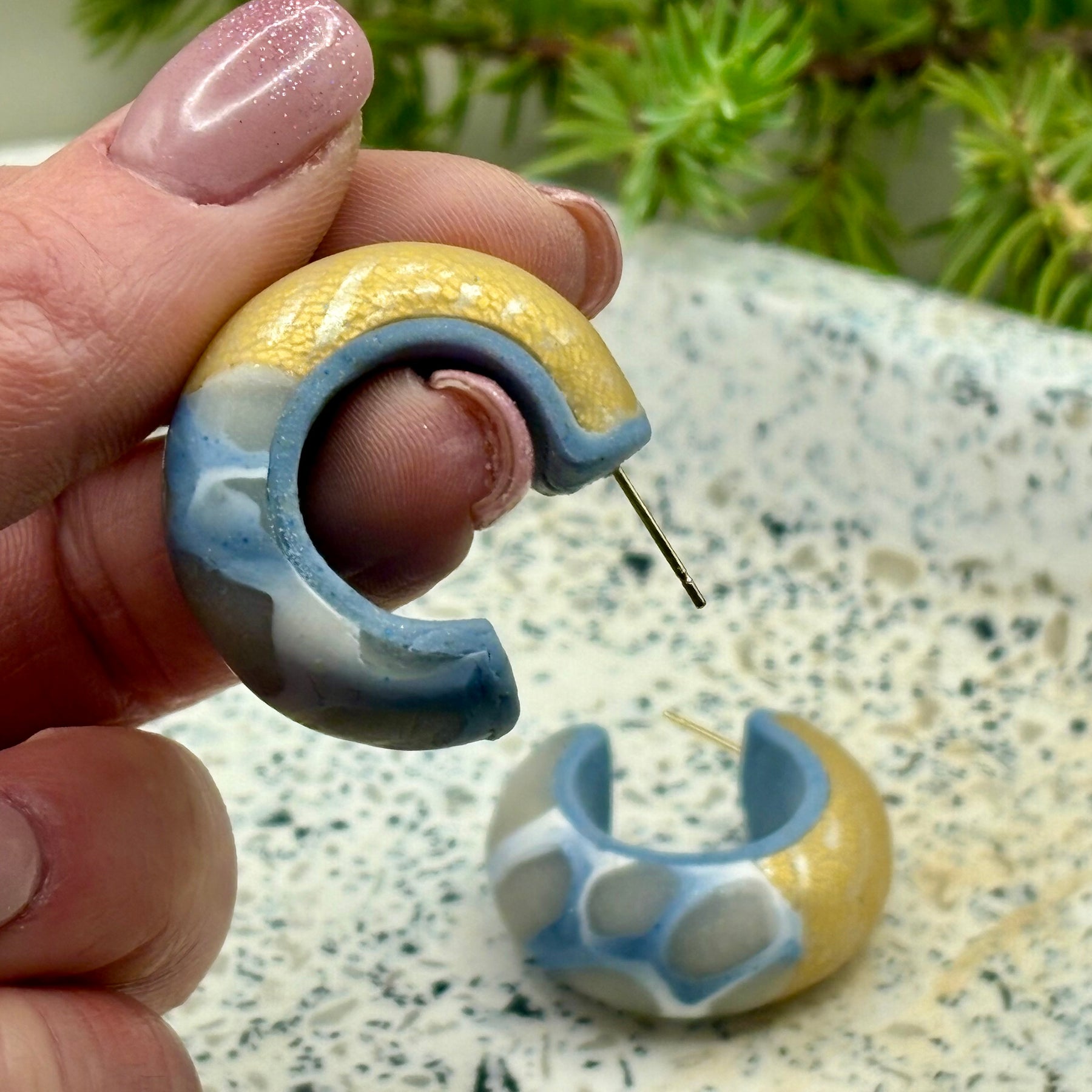 Lifes a Beach Hoop Earrings