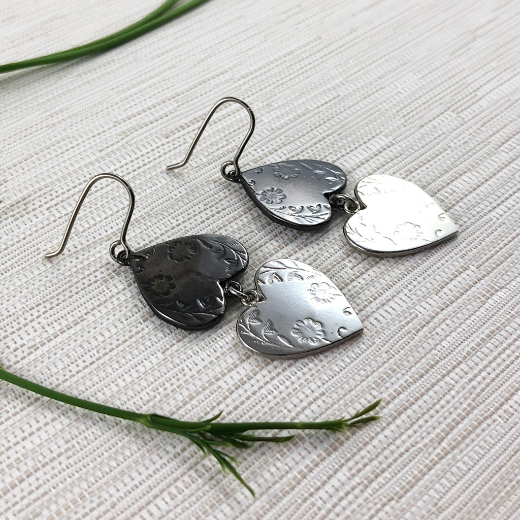 Sterling Silver Duality Dangle Earrings