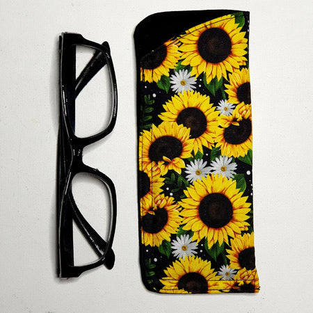 Fabric Sleeve for your Reading Glasses, sunflower fabric