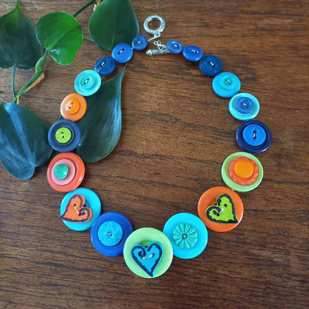 Hearts necklace - Blue for You