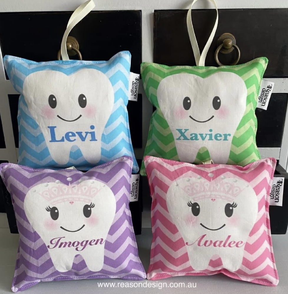 Personalised tooth fairy pillow- lots of colours