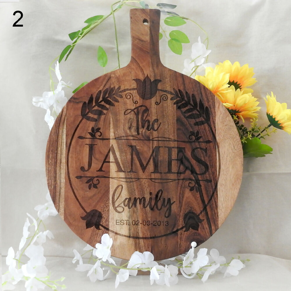 Personalised monogrammed engraved serving board