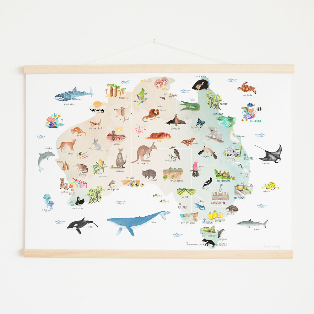 Educational-posters-Australian-animal-and-places-map3@happylazuly