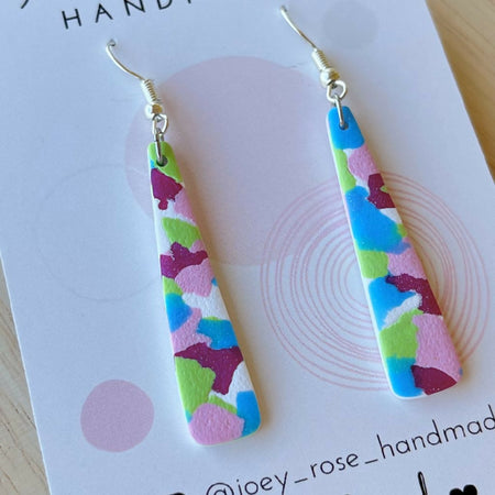 MELINDA ~ Confetti Print ~ Polymer Clay Earrings