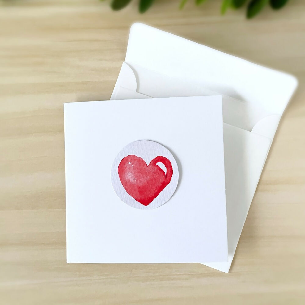 Australian-artist-handmade-9.5x9.5mm-Heart-Greeting-Cards-Blank-h