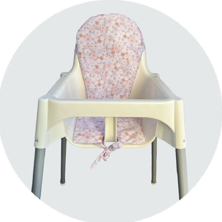 High Chair Cushion - Pink Daisy