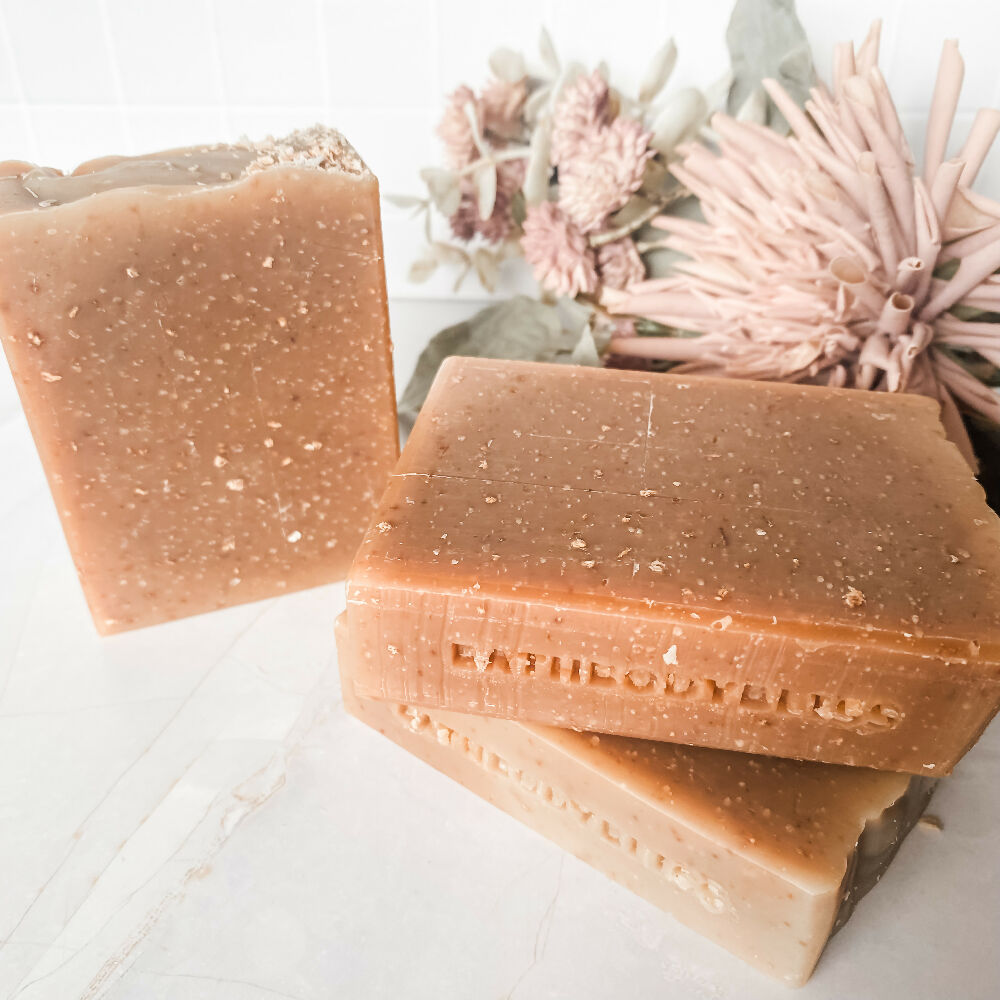 Handmade Natural Coconut Crunch Soap front view