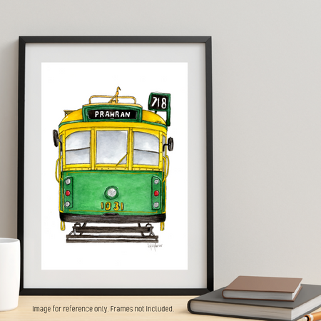 Watercolour Art Print - The Melbourne Series - 'Prahran Tram'
