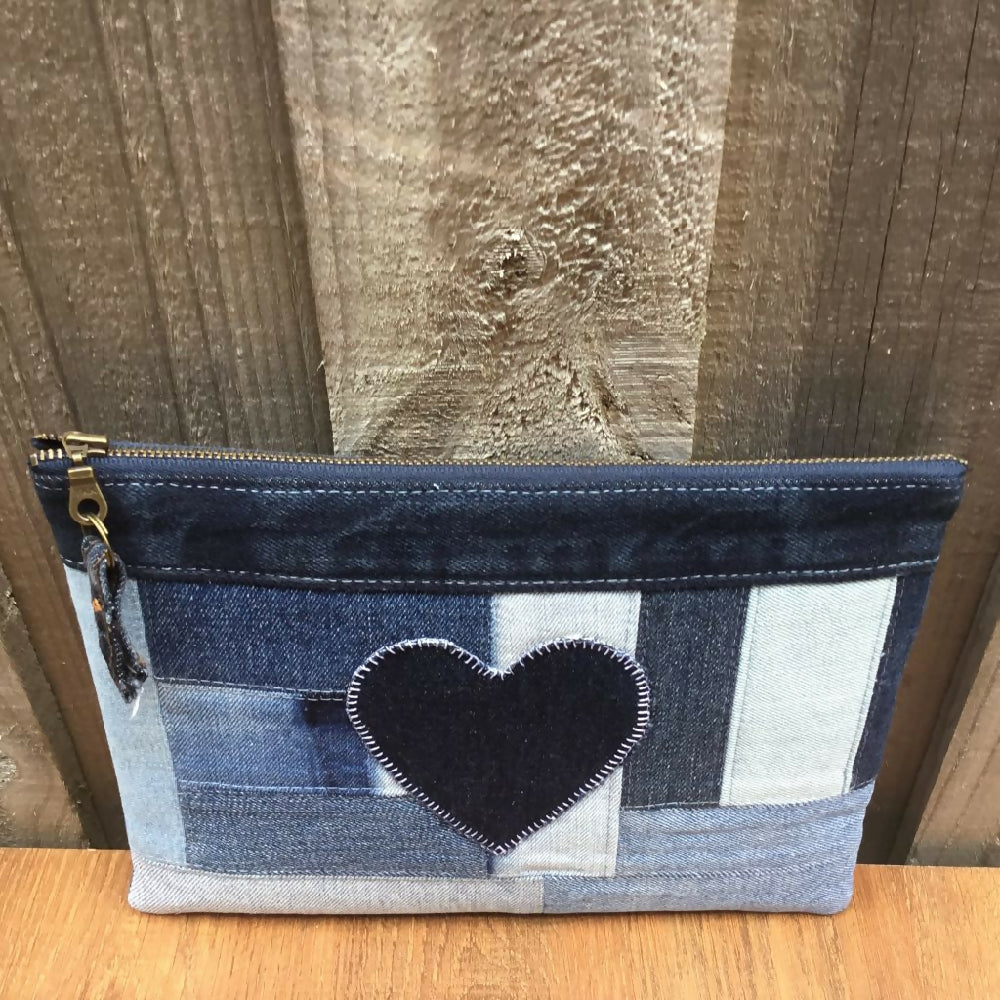 Upcycled Denim Pencil Case