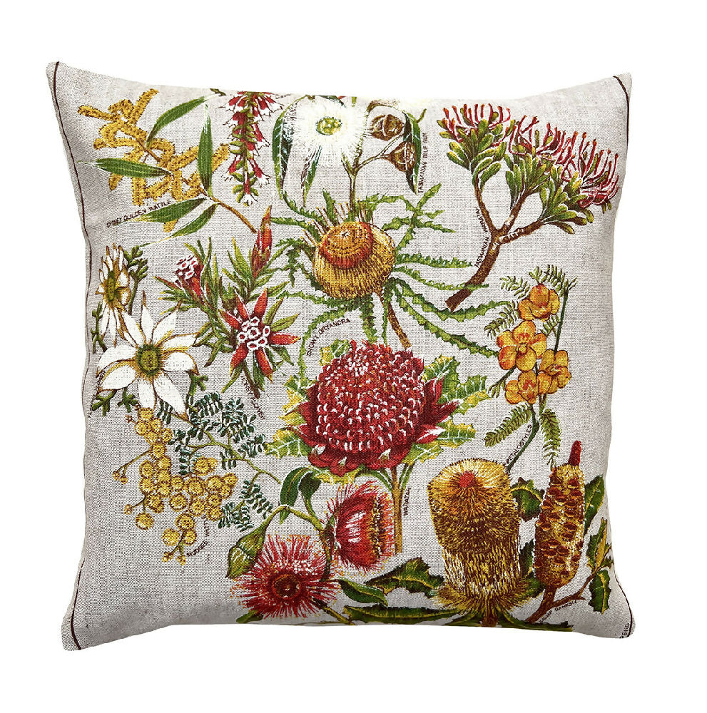 Aust Wildflowers cushion 10a
